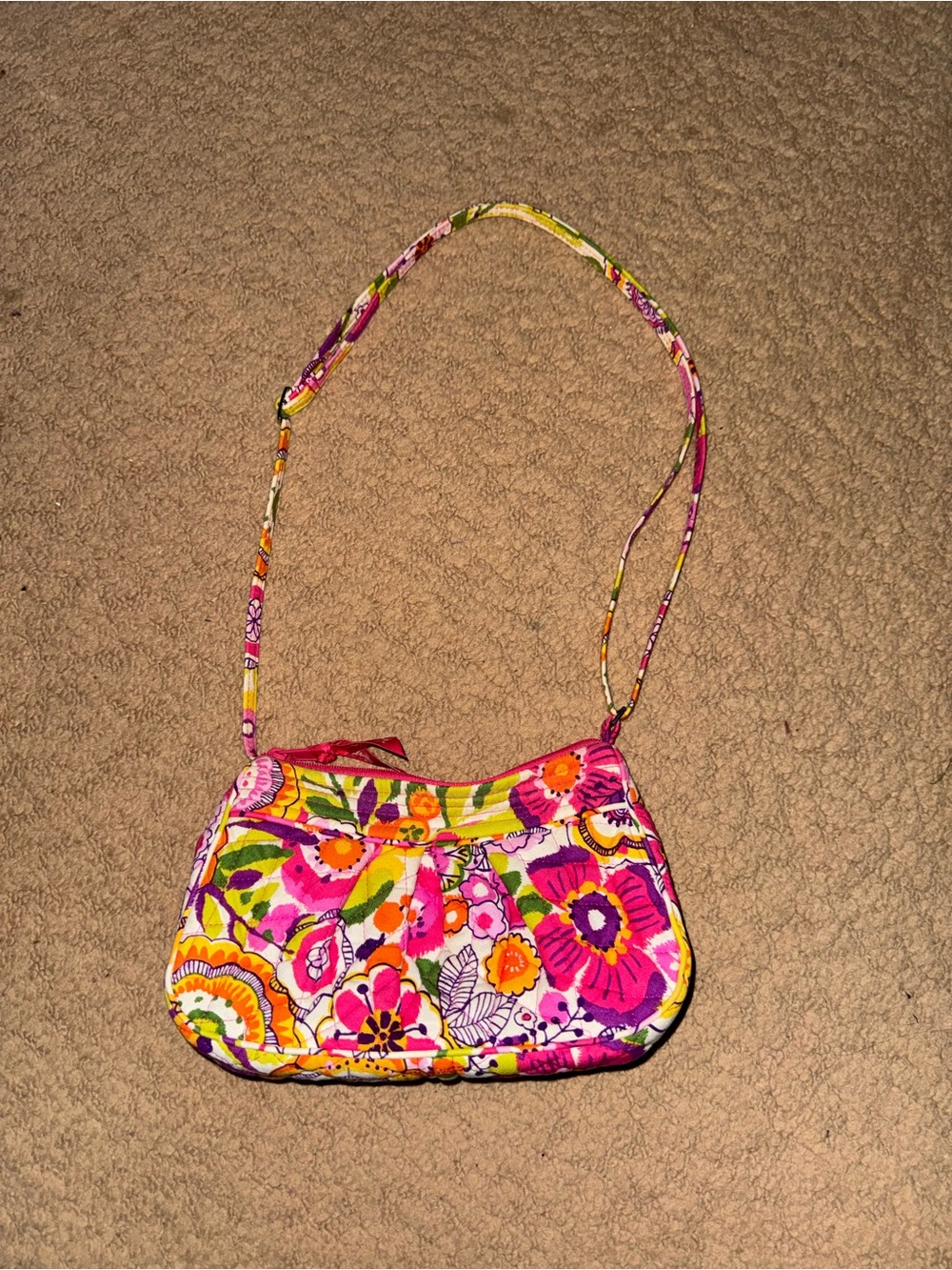 Vera Bradley Bright Floral Quilted Crossbody Bag